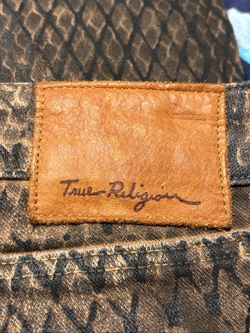 TRUE RELIGION Halle Mohave Lonestar Snake Print Skinny Jeans View 5